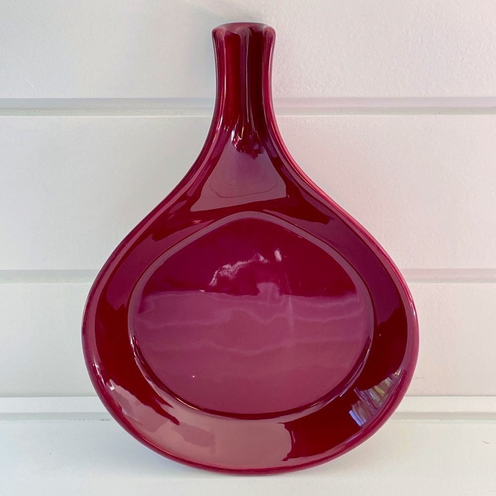 Heavy Duty Ceramic Maroon Baker Skillet